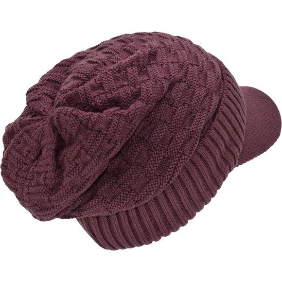Beanie Fuzzy Fleece Lining Warm Chunky Soft Stretchy Oversized Ribbed Knit Hat